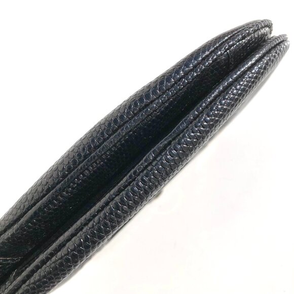Parri Firenze clutch evening bag black snake embossed crossbody bag vintage prom